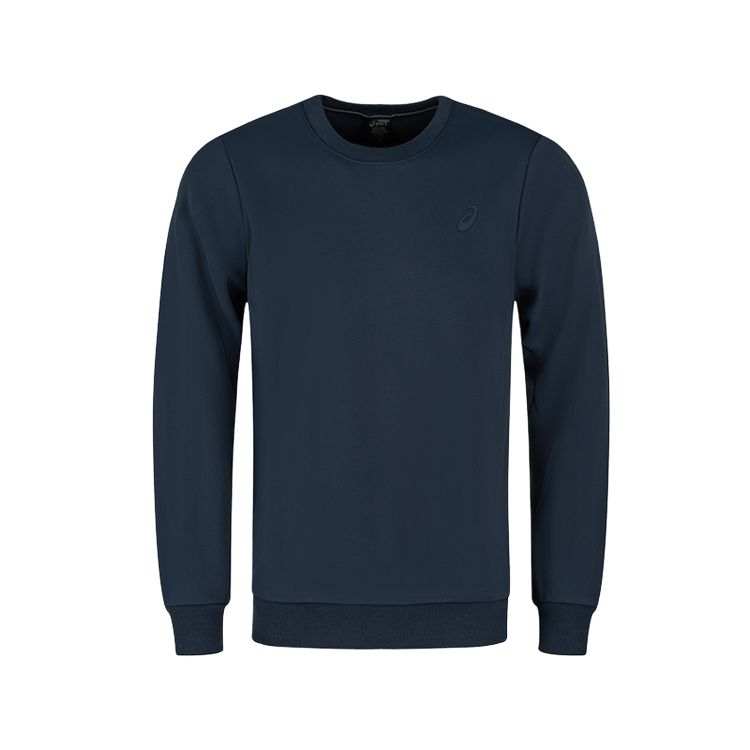 ASICS Sweatshirts Men's Dark Blue Crew Neck Moderate