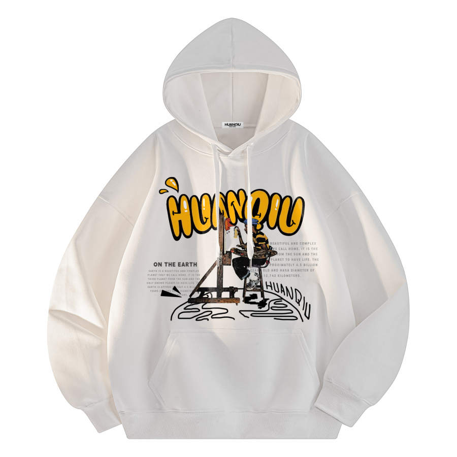 HUANQIU Sweatshirts Unisex Hooded Moderate Heavyweight