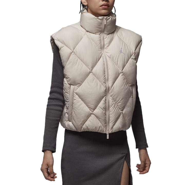 Jordan Jordan Vests Women's White Stand Collar Moderate Other