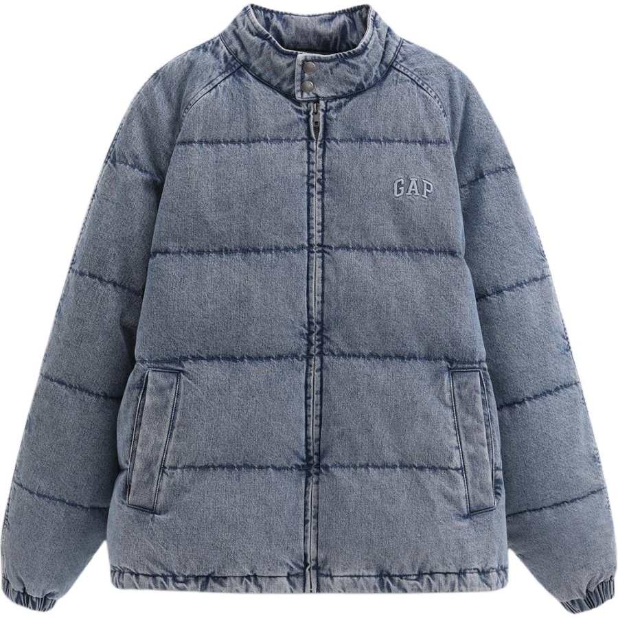 GAP GAP Down Jackets Men's Light Washed Stand Collar Without Hood Moderate Other