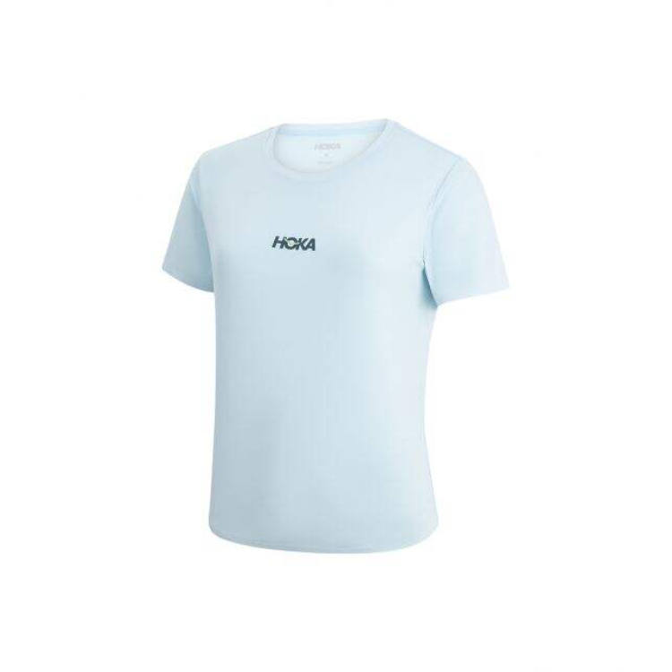 HOKA ONE ONE T Shirts Women's Sea Wave Blue Crew Neck