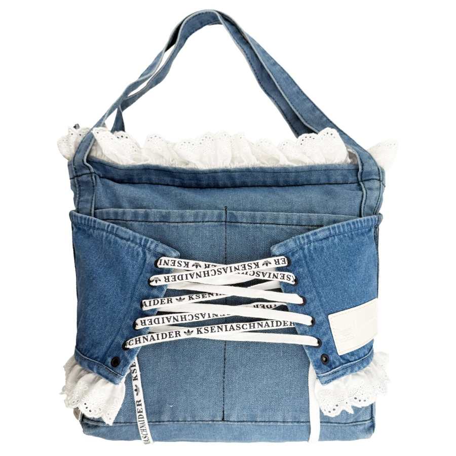 Adidas Originals KSENIA SCHNAIDER Denim Shoulder Bag Regular Unisex Blue White