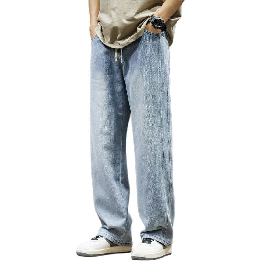 Tonlion Jeans Unisex Starry Blue Moderate Straight Fit Pants