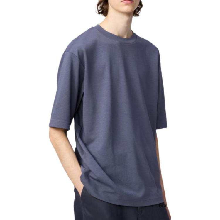 UNIQLO T Shirts Men's Blue Crew Neck