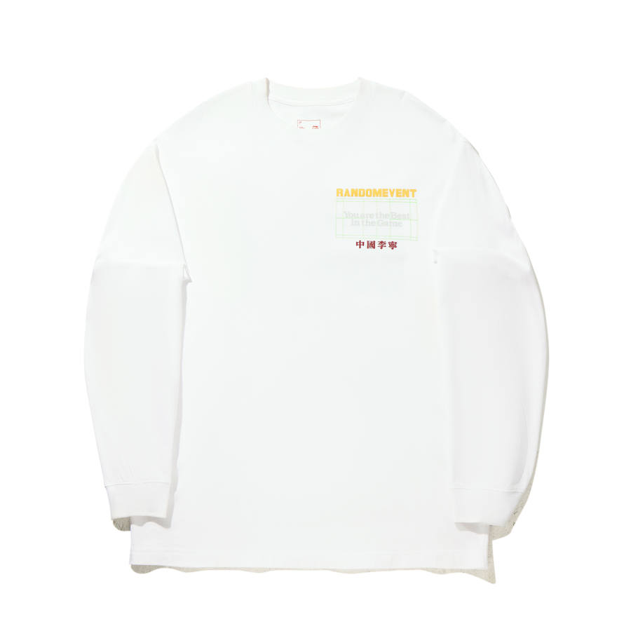 Li-Ning Li Ning T Shirts Men's White Crew Neck
