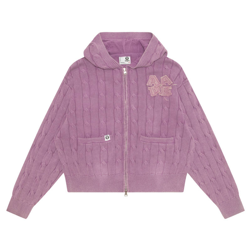 Aape Knitwear Women's Hooded Moderate Cardigan