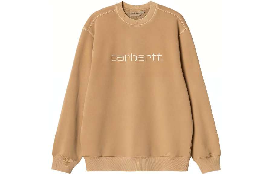 Carhartt WIP SS23 Sweatshirts Men's Khaki Crew Neck Moderate Regular