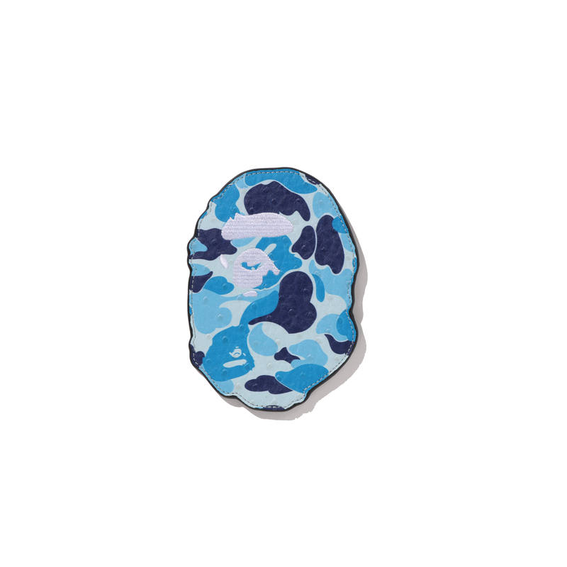 A BATHING APE Synthetic Leather Card Holder Regular Unisex Blue/Pink/Green