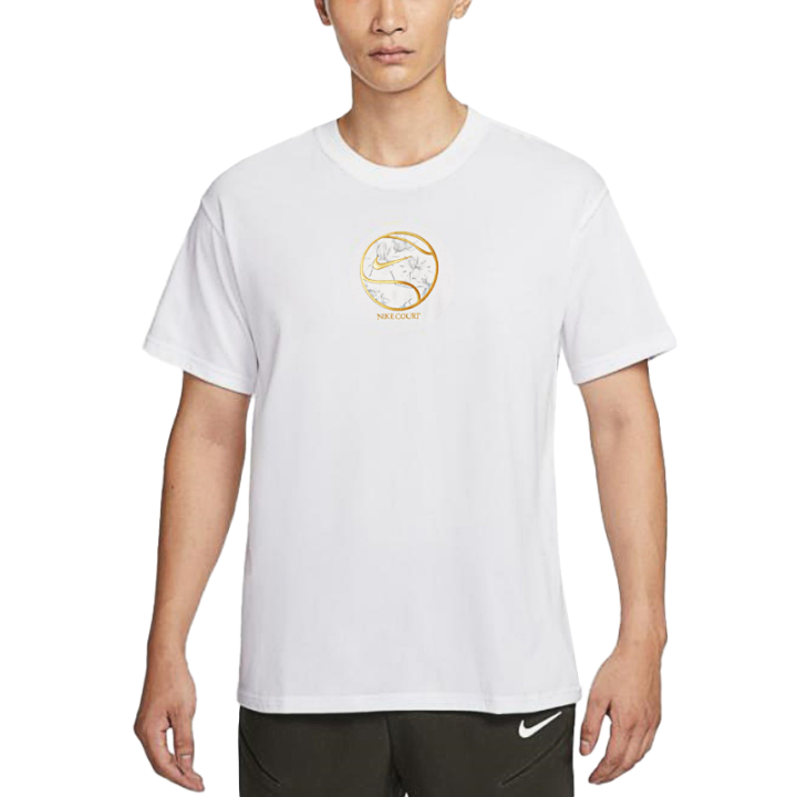 Nike Nike Court T Shirts Men's White Crew Neck Moderate