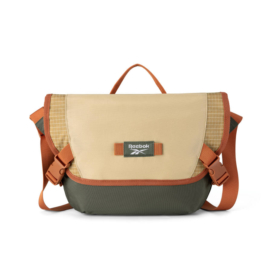 Reebok Fabric Crossbody Bags Regular Unisex Khaki Green/Obsidian Black