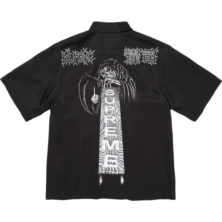 Supreme Supreme x Y's By Yohji Yamamoto/, FW25 WEEK3 Silk Zip Up S/S Shirt Unisex