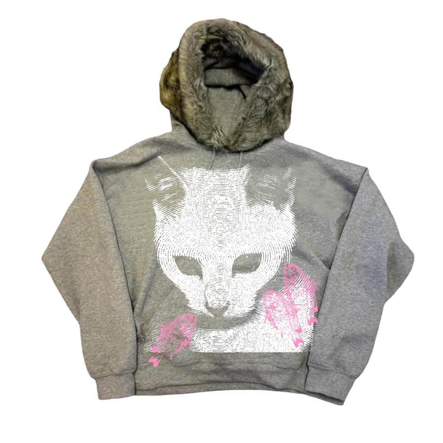 PAIKI Sweatshirts Unisex Heather Gray Hooded Moderate Regular