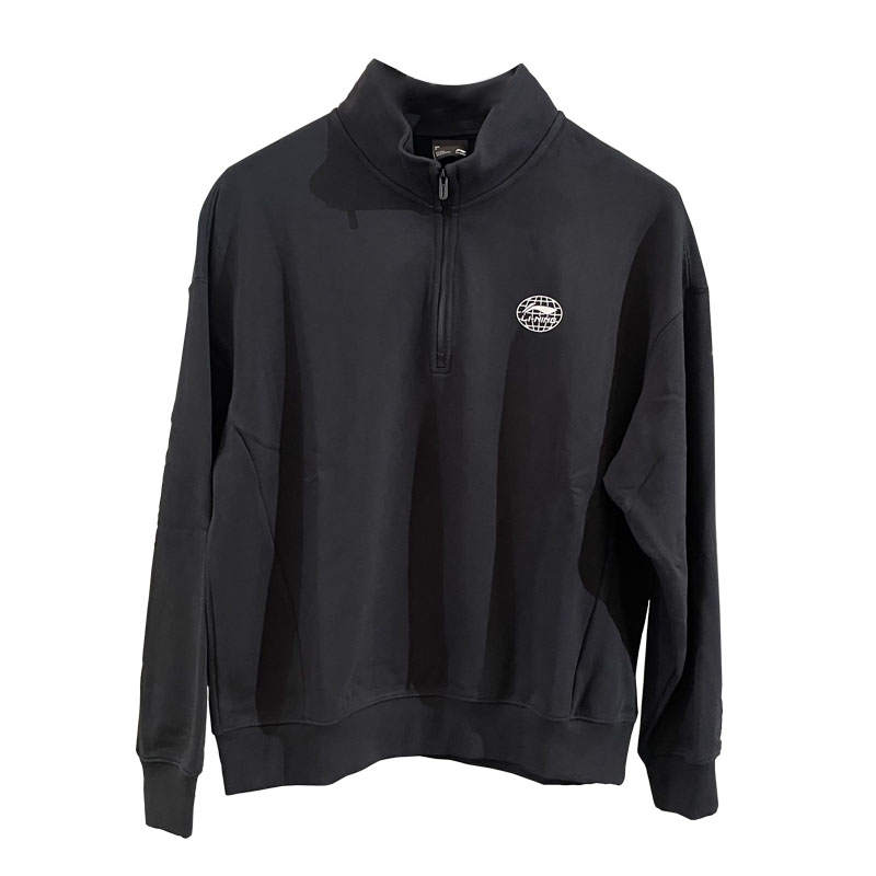 Li-Ning Li Ning Sweatshirts Men's Black Stand Collar Moderate Regular