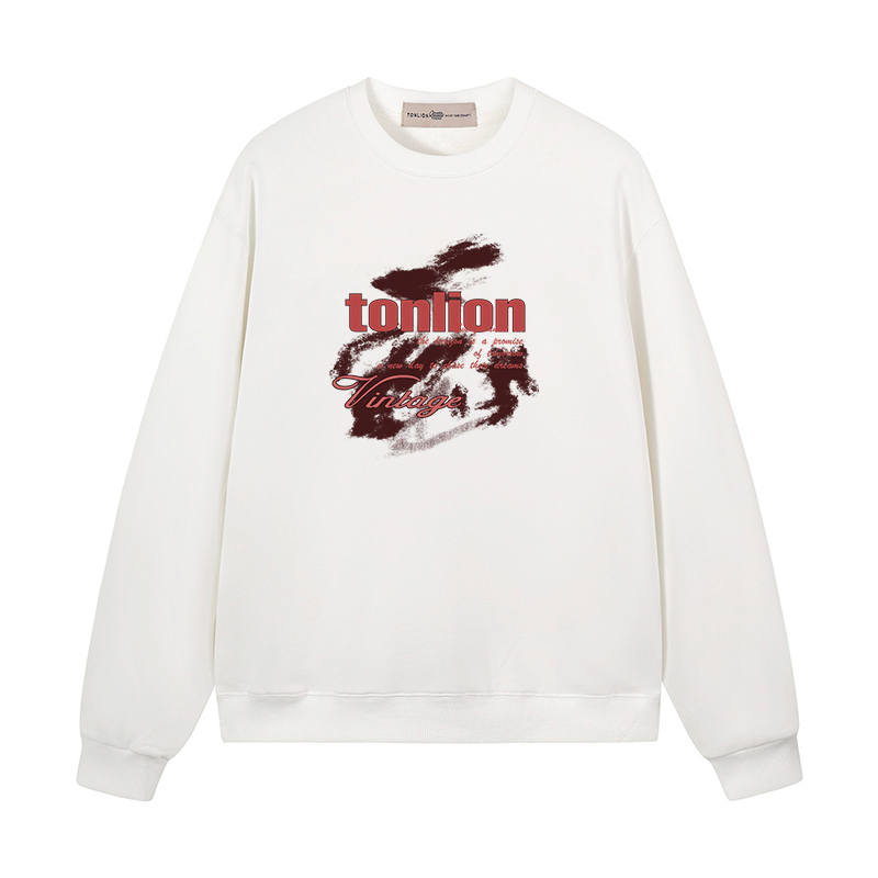 Tonlion Sweatshirts Unisex Crew Neck Moderate Heavyweight