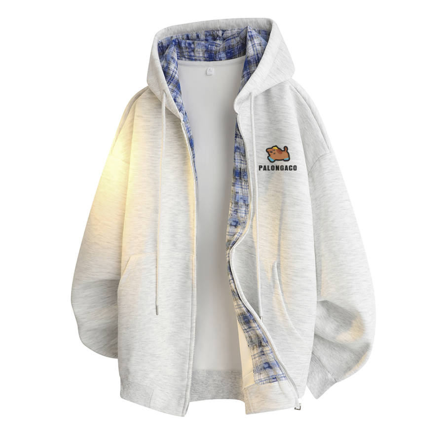 PAL ONGACO Sweatshirts Unisex Hooded Moderate Cardigan