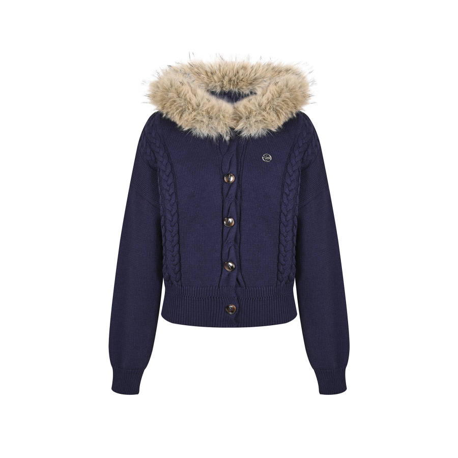 Umoumo Sweaters Women's Hooded Moderate Cardigan