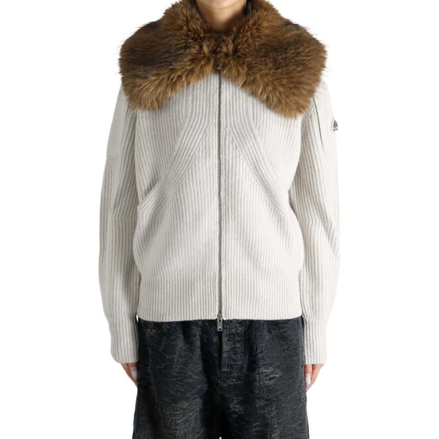 Moose Knuckles Moose Knuckles fur collar zip knitwear