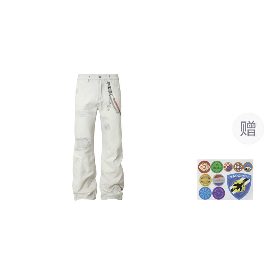 YADcrew Jeans Unisex Moderate Straight Fit Pants