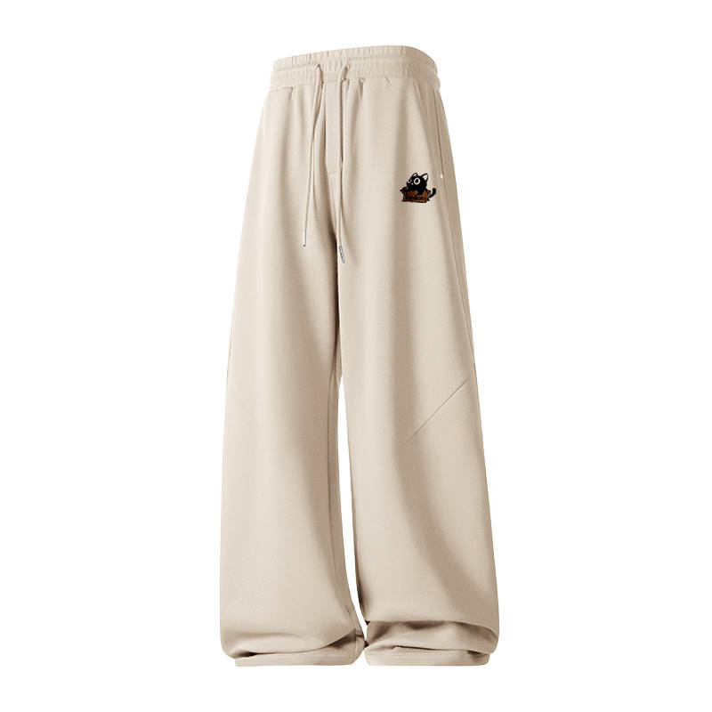 Tonlion Casual Pants Unisex Moderate Wide Leg Pants