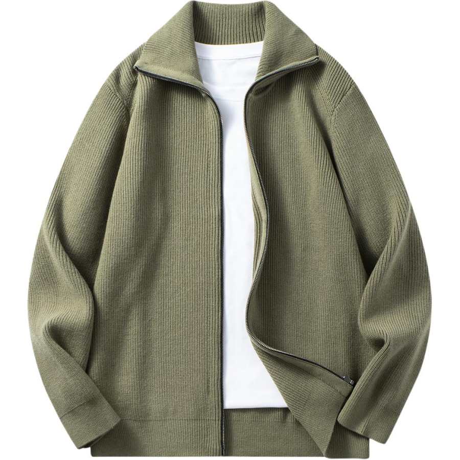 Hodo Knitwear Men's Lapel Thickened Cardigan