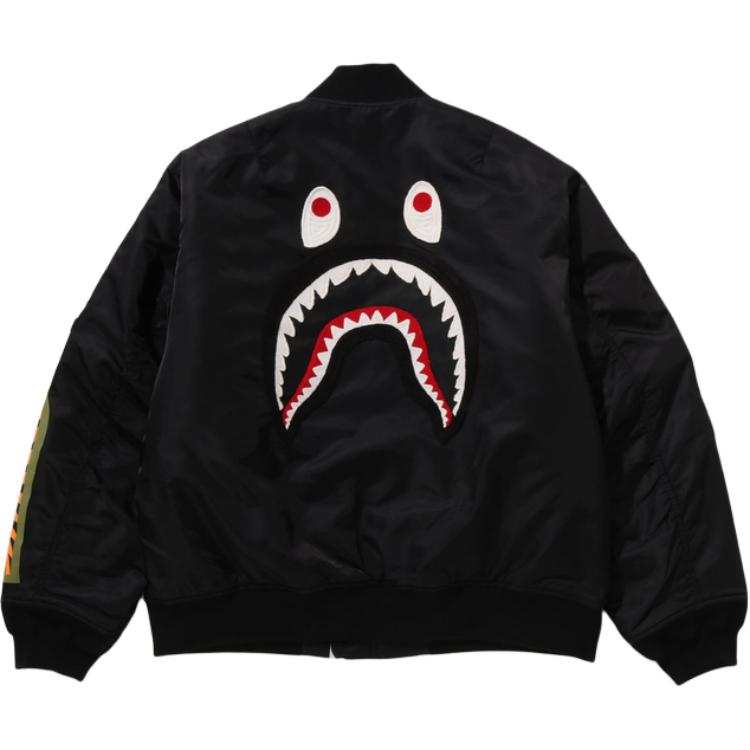 A BATHING APE A Bathing Ape Shark Ma-1 bomber jacket