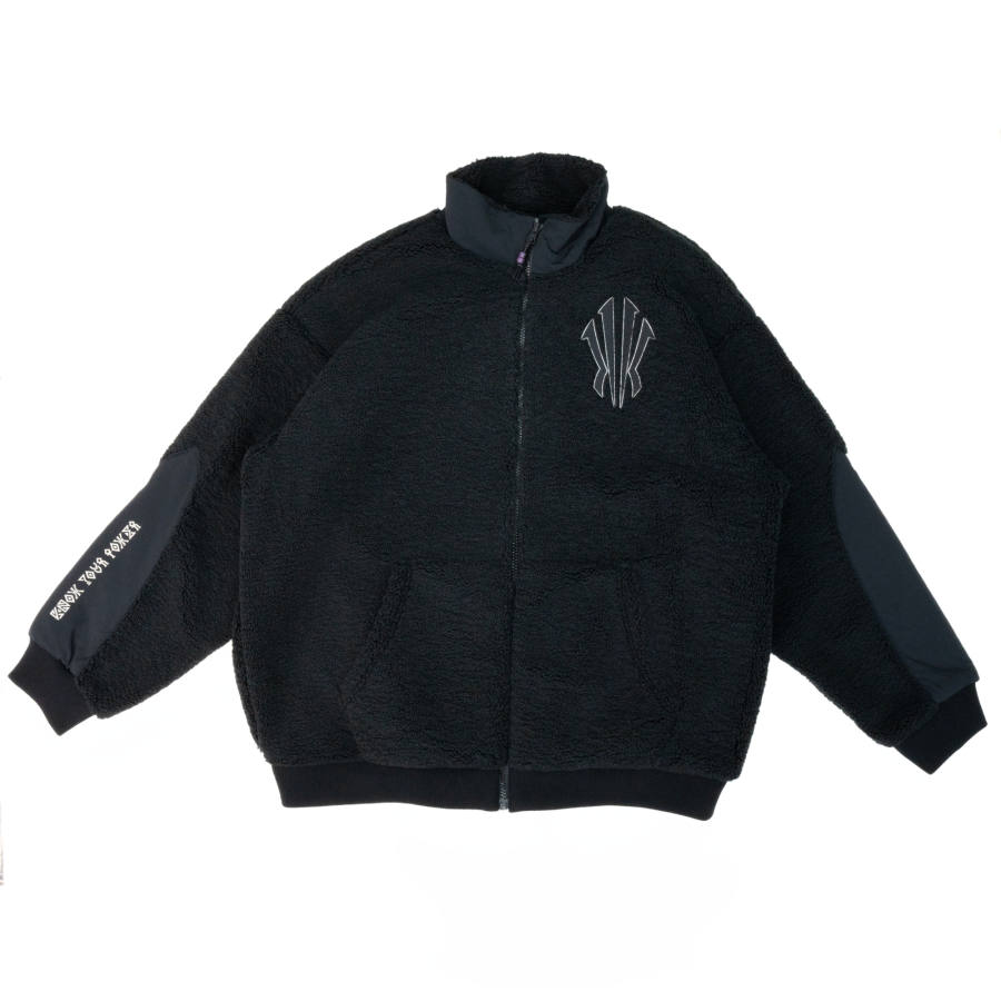 ANTA Anta Velvet Knitted Fabric Coat Unisex Basic Black