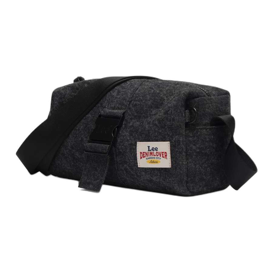 Lee Corduroy With Denim Crossbody Bags Large Unisex Black/Blue