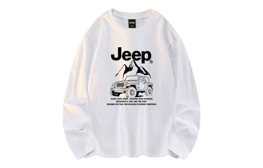 Jeep T Shirts Unisex Crew Neck Moderate Straight Fit