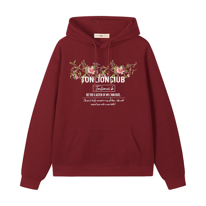 Tonlion Sweatshirts Unisex Hooded Moderate Heavyweight