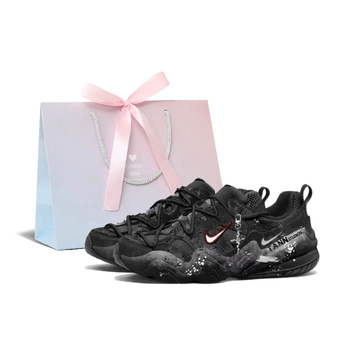 Nike Nike Tech Hera Ink Splatter Rose 1.0 Box Cushioning Abrasion Resistant Cushioning, Wear Resistant Low top Casual Shoes