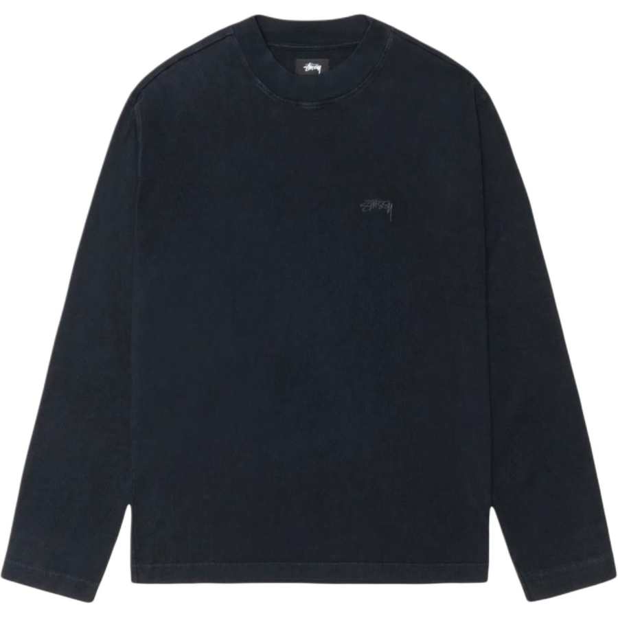 Stussy FW25 DYED LS MOCK NECK TEE T Shirt Unisex