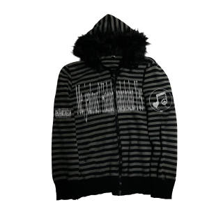 PAIKI Knitwear Unisex Black Hooded Moderate Cardigan