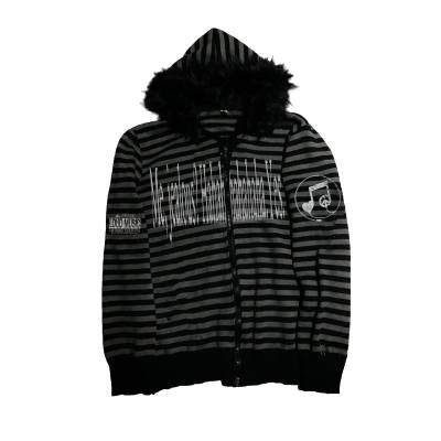 PAIKI Knitwear Unisex Black Hooded Moderate Cardigan