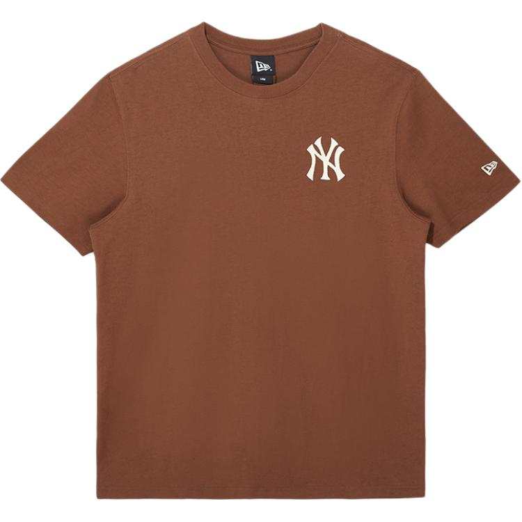 New Era T Shirts Unisex Brown Crew Neck
