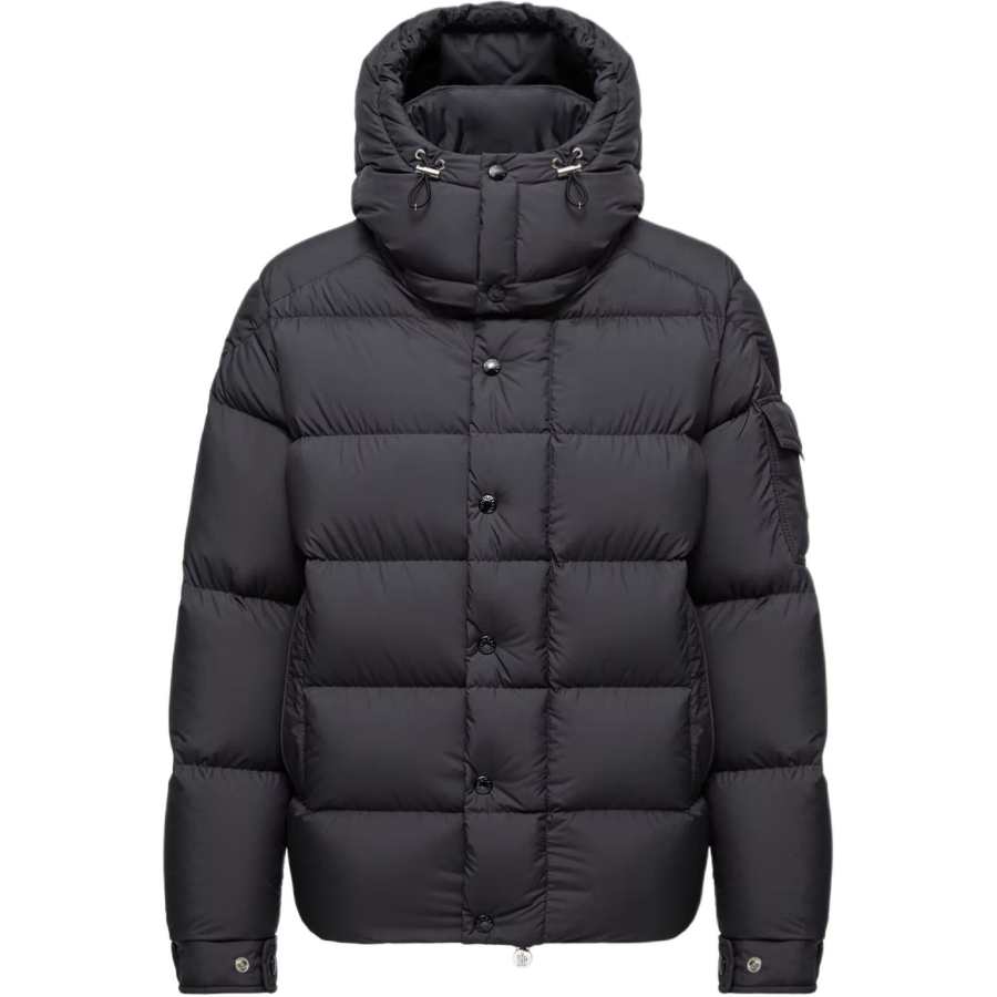 Moncler Moncler Logo Patch Zip-Up Padded Coat