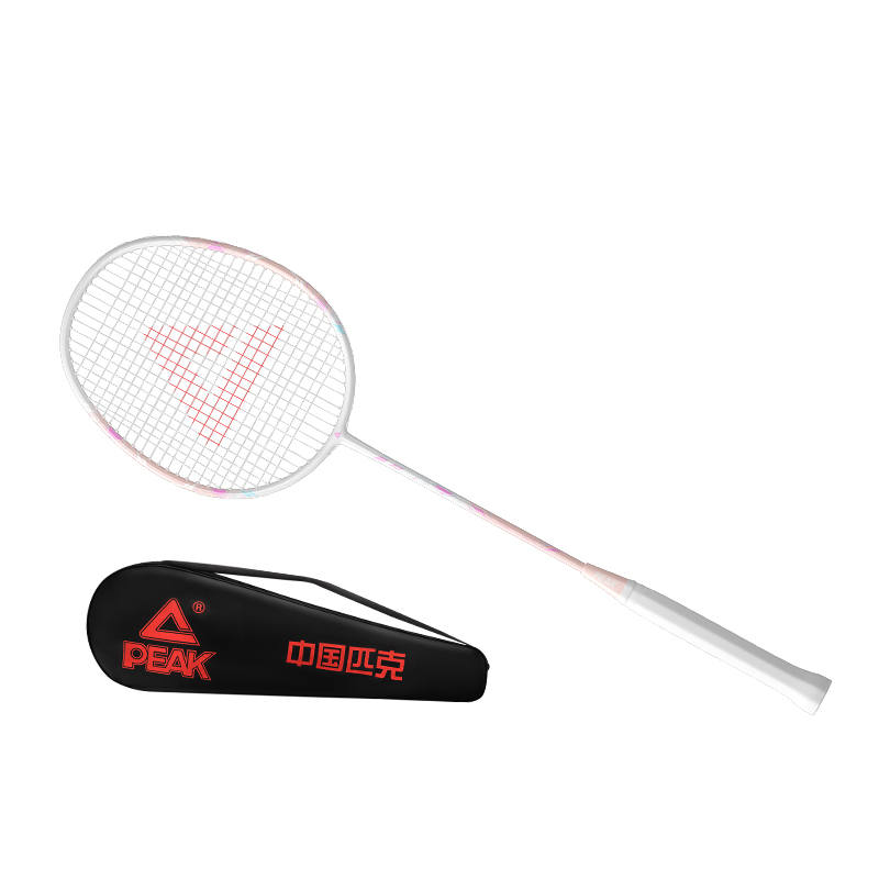 PEAK PEAK Carbon Composite Badminton Rackets Control Type All around Defense Entry level Unisex 4U/G5 Light Pink White