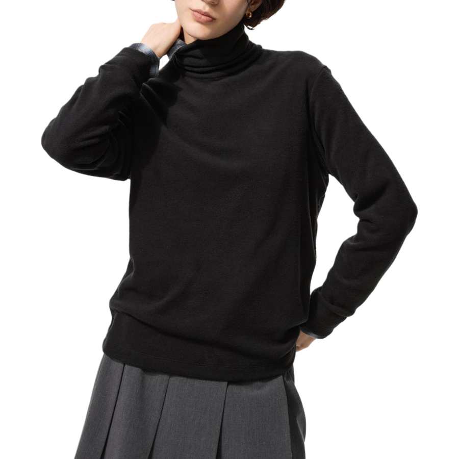 UNIQLO T Shirts Women's Black Turtleneck