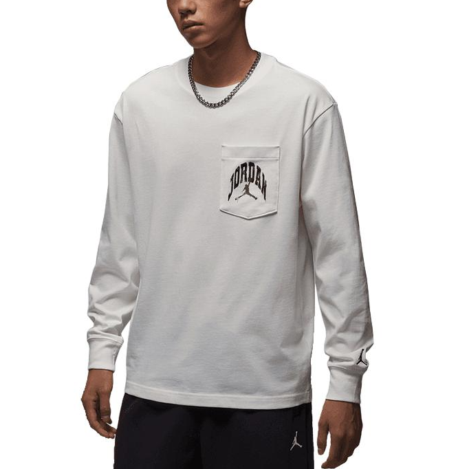 Jordan Jordan T Shirts Men's White Crew Neck Moderate Straight Fit