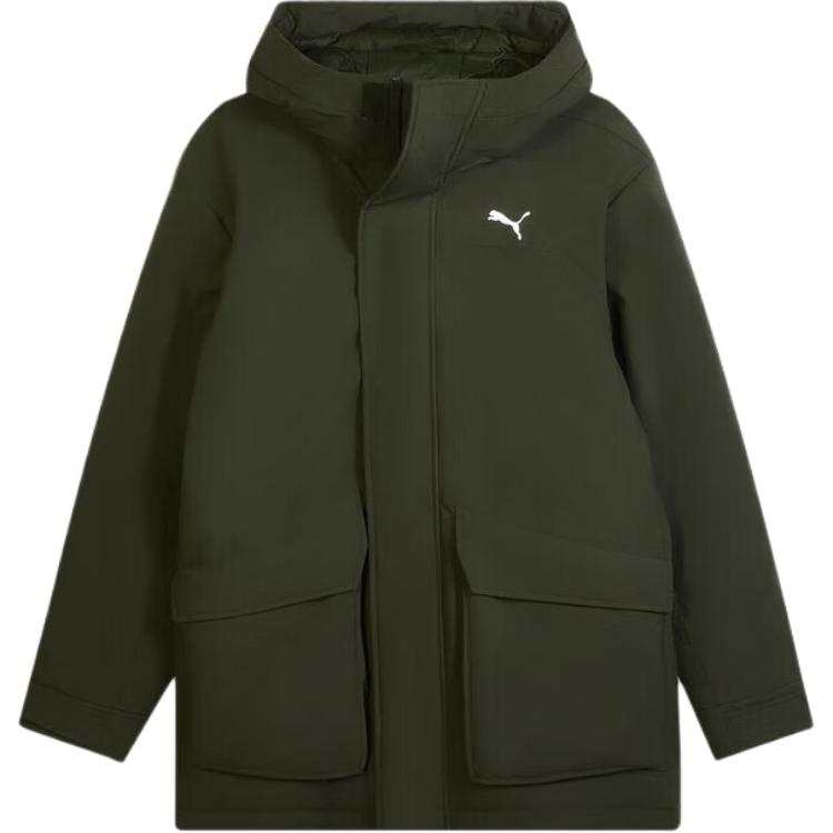 PUMA PUMA Down Jackets Men's Dark Olive 82 Hooded Moderate