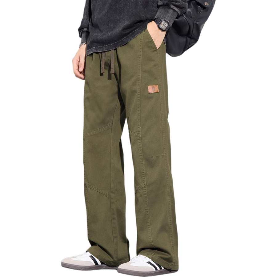 Tonlion Casual Pants Unisex Moderate Flared Pants