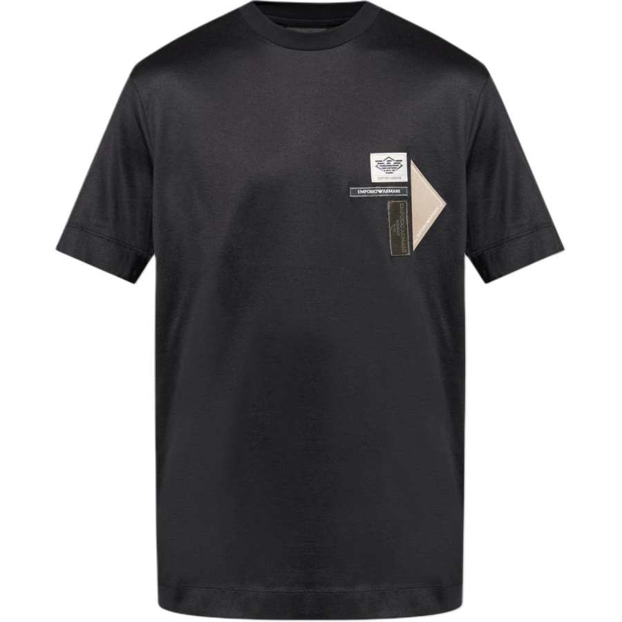 EMPORIO ARMANI Logo Patch Crewneck T Shirt