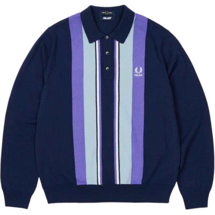 PALACE x FRED PERRY FW25 LONG SLEEVE KNITTEI5 SHIRT Polo Shirt Unisex