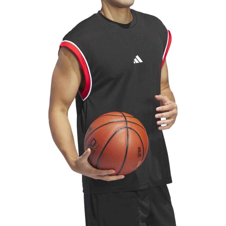 Adidas Adidas Tank Tops Men's Black Crew Neck Moderate Straight Fit