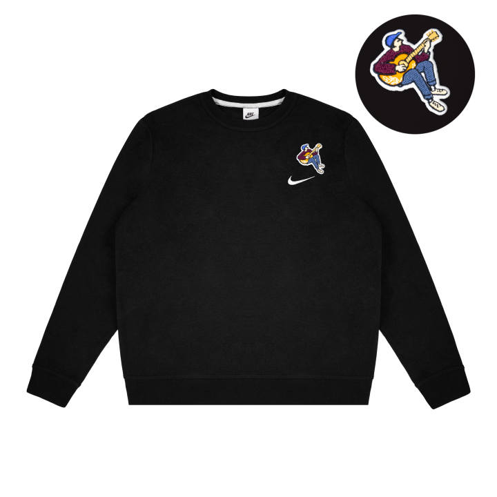 Nike Nike Dri Fit Sweatshirts Unisex Black Crew Neck Moderate Regular
