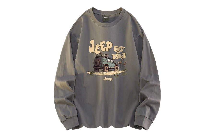 Jeep T Shirts Unisex Crew Neck Moderate Straight Fit