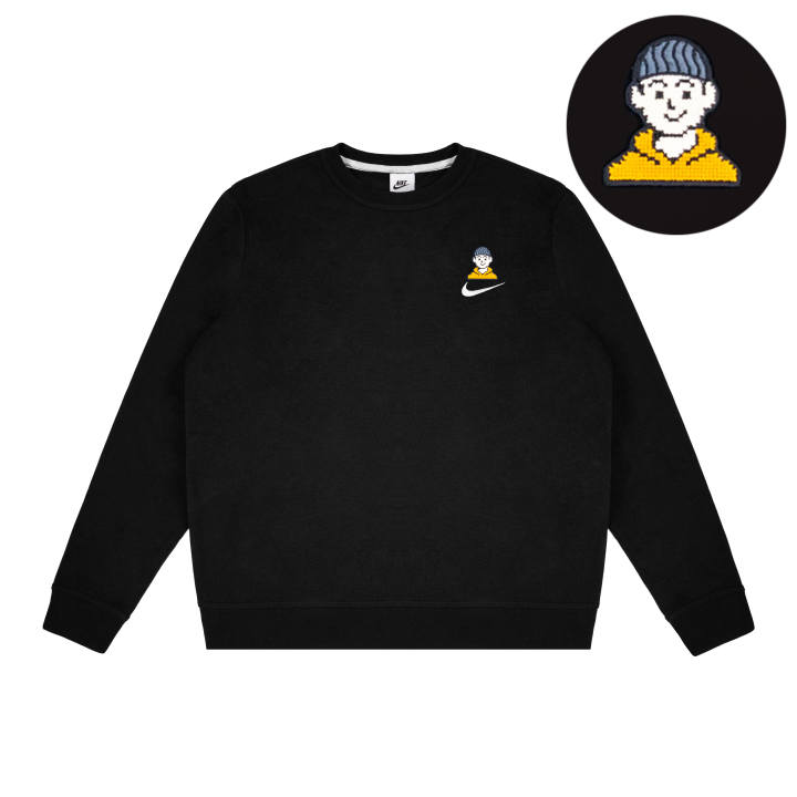 Nike Nike Dri Fit Sweatshirts Unisex Black Crew Neck Moderate Regular