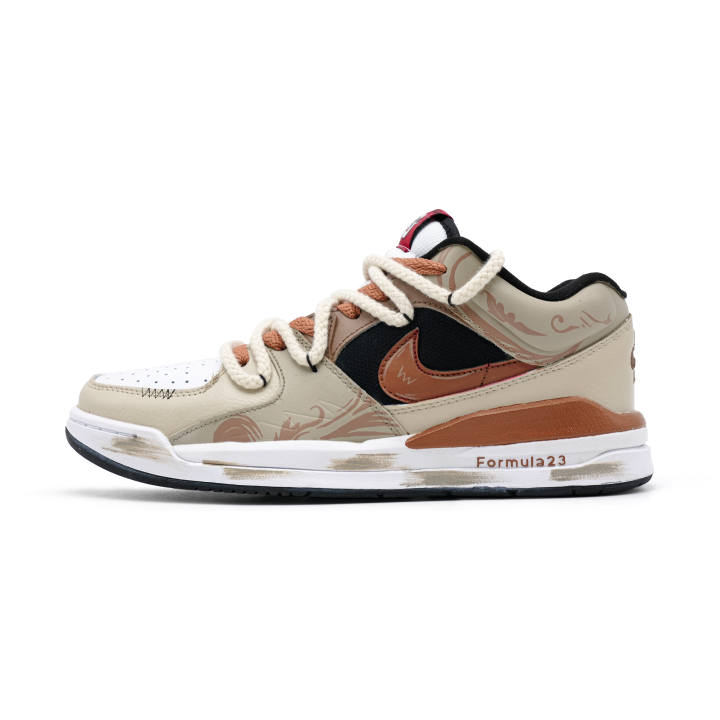 Jordan Jordan Stadium 90 Warm Brown Cloud Pattern Cushioning, Wear Resistant Low top Casual Shoes Men's Black Brown