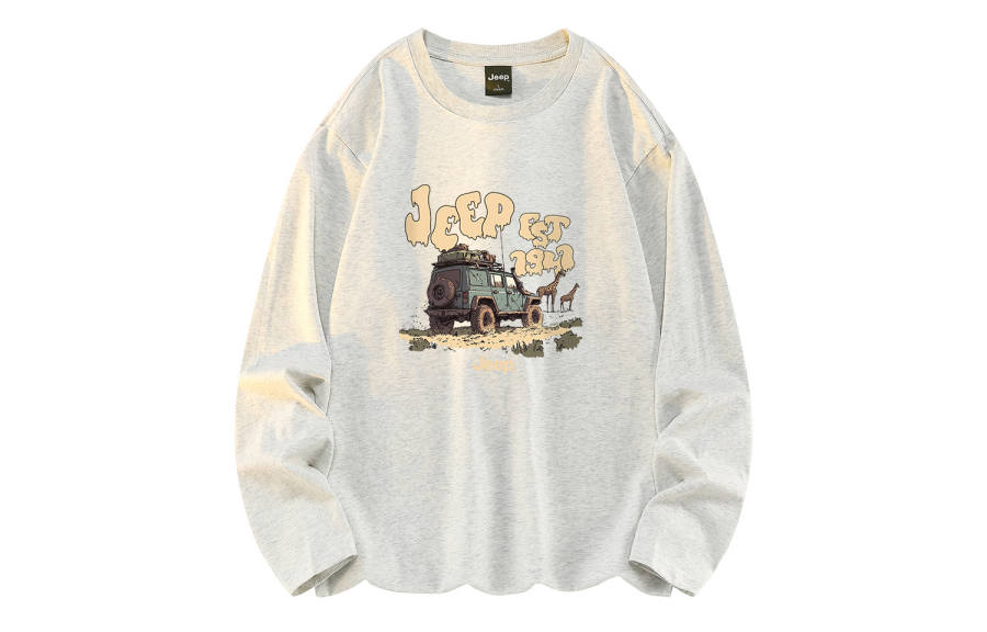 Jeep T Shirts Unisex Crew Neck Moderate Straight Fit