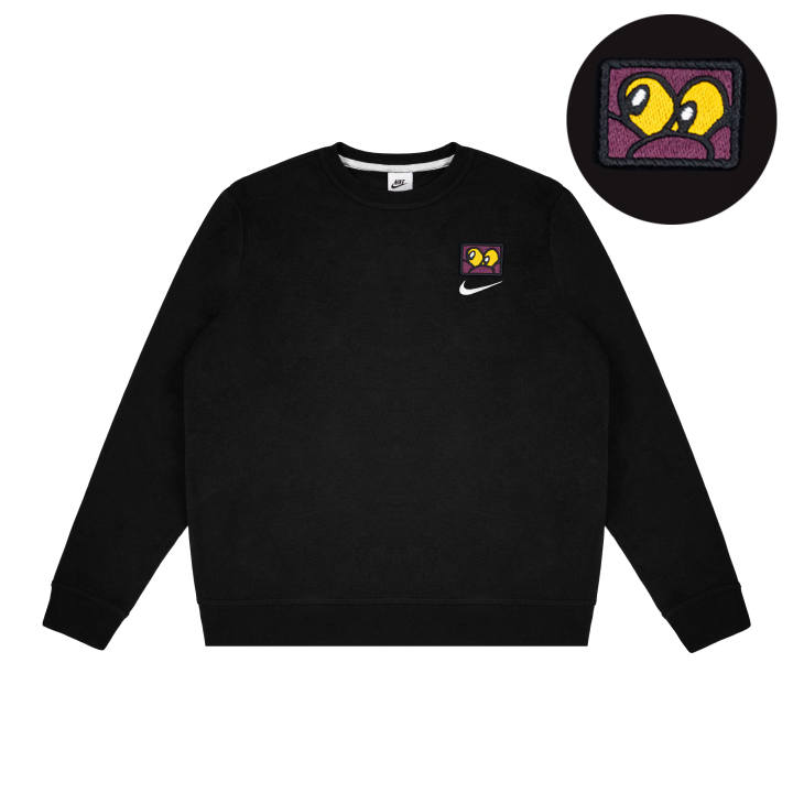 Nike Nike Dri Fit Sweatshirts Unisex Black Crew Neck Moderate Regular