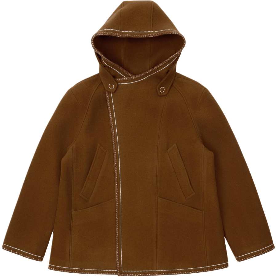 ADER ERROR ADER ERROR THE FUTURE IS NOT SET Coats Unisex Brown Hooded Moderate